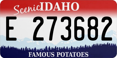 ID license plate E273682