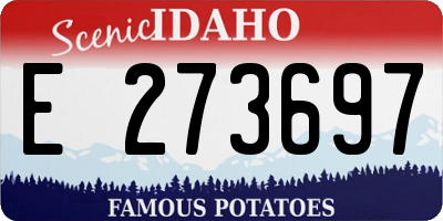 ID license plate E273697
