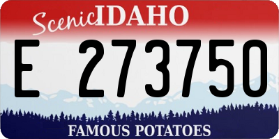 ID license plate E273750
