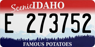 ID license plate E273752