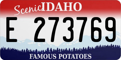 ID license plate E273769