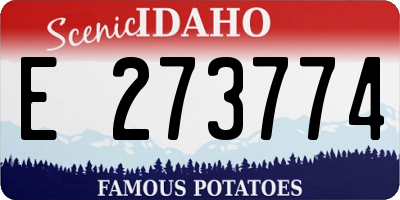 ID license plate E273774