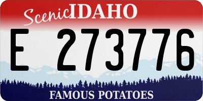 ID license plate E273776
