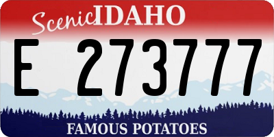 ID license plate E273777