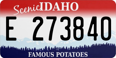 ID license plate E273840