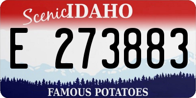 ID license plate E273883