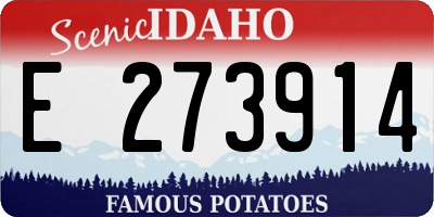ID license plate E273914
