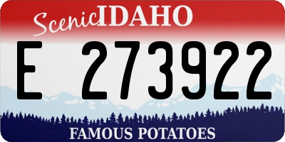 ID license plate E273922