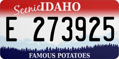 ID license plate E273925