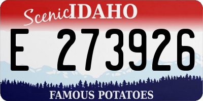 ID license plate E273926