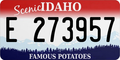 ID license plate E273957