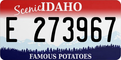 ID license plate E273967