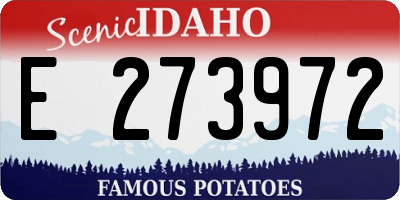 ID license plate E273972