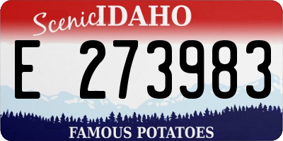 ID license plate E273983