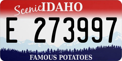 ID license plate E273997