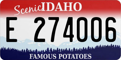 ID license plate E274006
