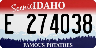 ID license plate E274038