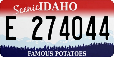 ID license plate E274044