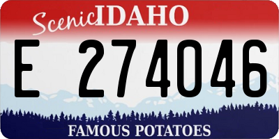 ID license plate E274046