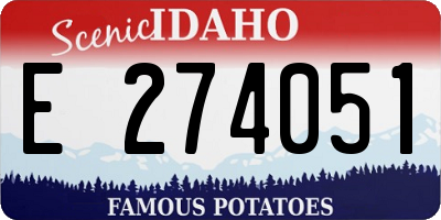 ID license plate E274051