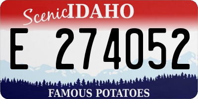 ID license plate E274052
