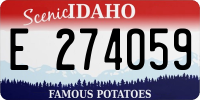 ID license plate E274059