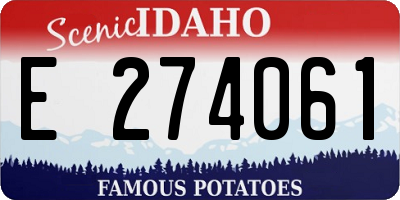 ID license plate E274061