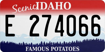 ID license plate E274066