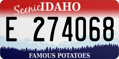 ID license plate E274068