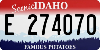 ID license plate E274070