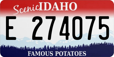 ID license plate E274075