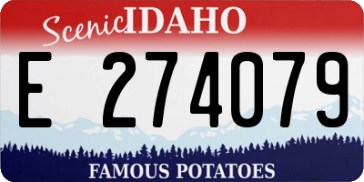ID license plate E274079