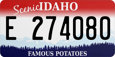 ID license plate E274080