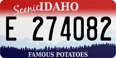 ID license plate E274082