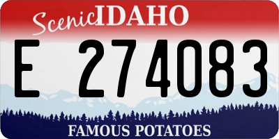 ID license plate E274083