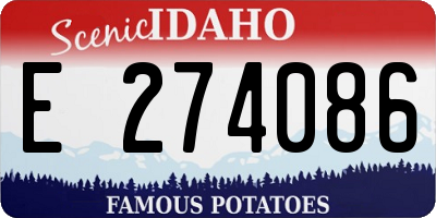 ID license plate E274086