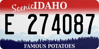 ID license plate E274087