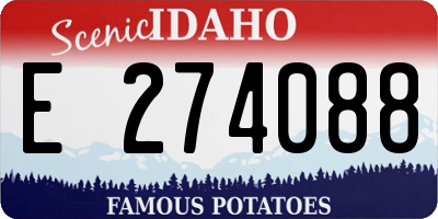 ID license plate E274088