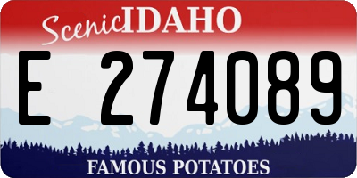 ID license plate E274089