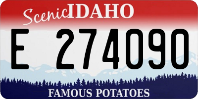 ID license plate E274090
