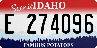 ID license plate E274096