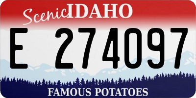 ID license plate E274097