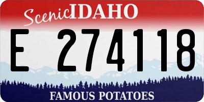 ID license plate E274118