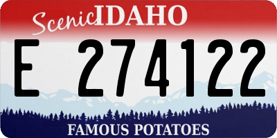 ID license plate E274122
