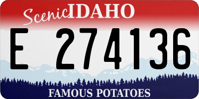 ID license plate E274136