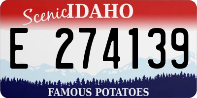 ID license plate E274139
