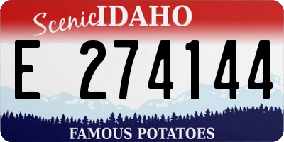 ID license plate E274144