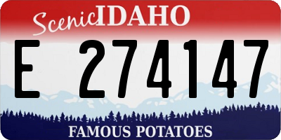 ID license plate E274147