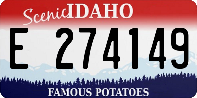 ID license plate E274149
