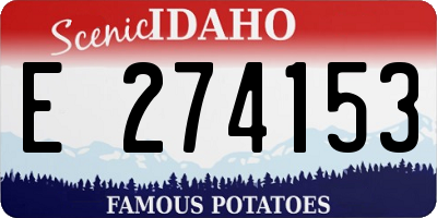 ID license plate E274153